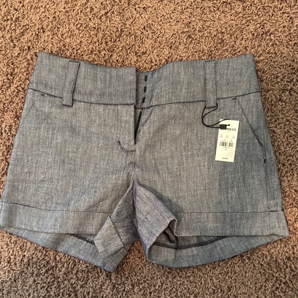Express Blue Bermudas Tailored Shorts